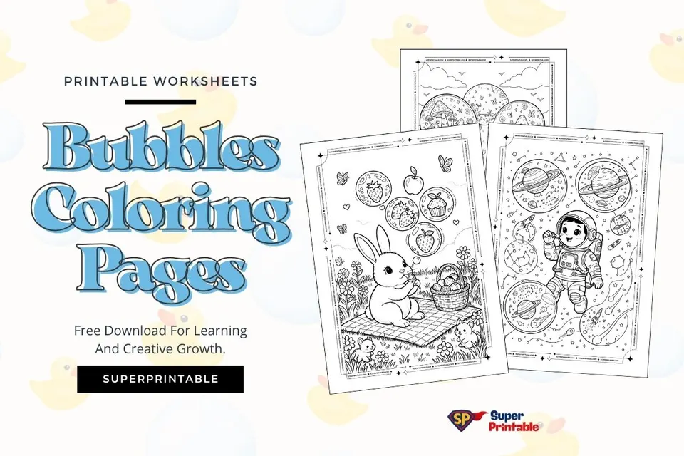 12+ Bubbles Coloring Pages Feature Image