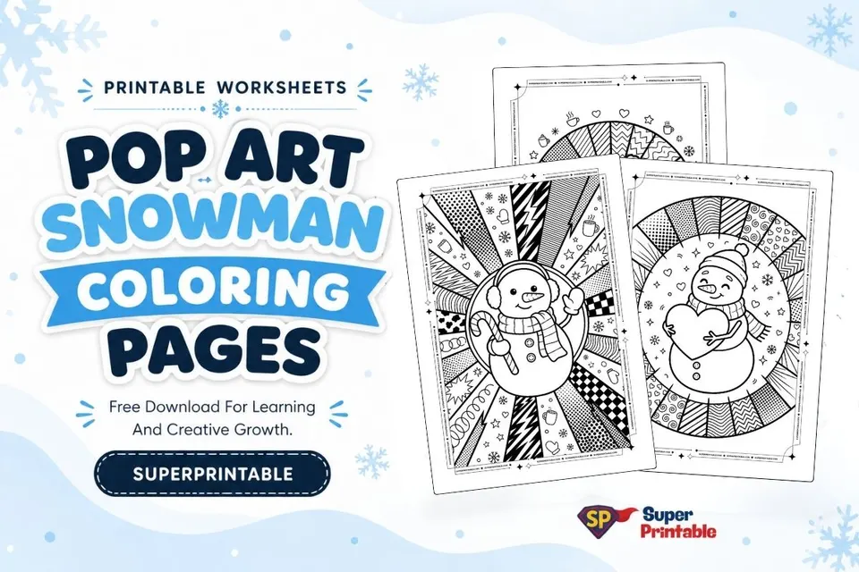 12+ Pop Art Snowman Coloring Pages Feature Image