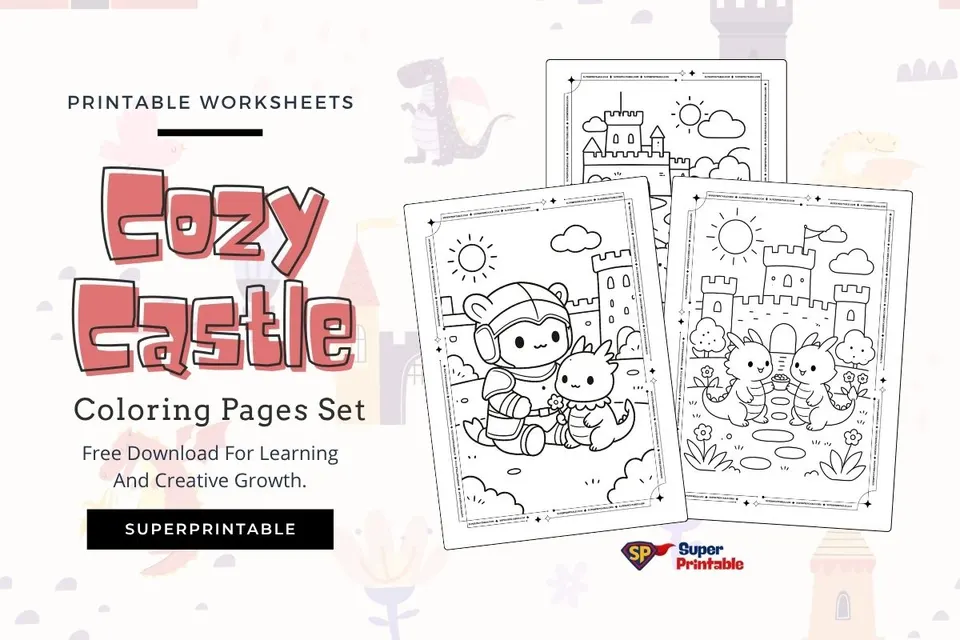 15+ Cozy Castle Coloring Pages Feature Image