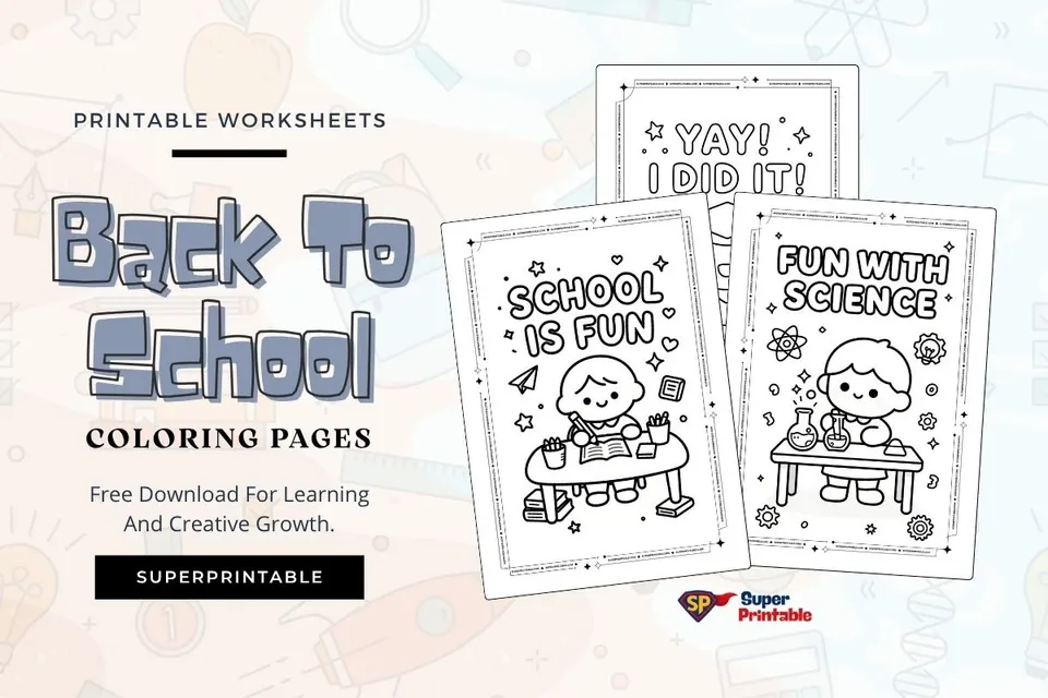 18+ Back To School Coloring Pages V2 Feature Image