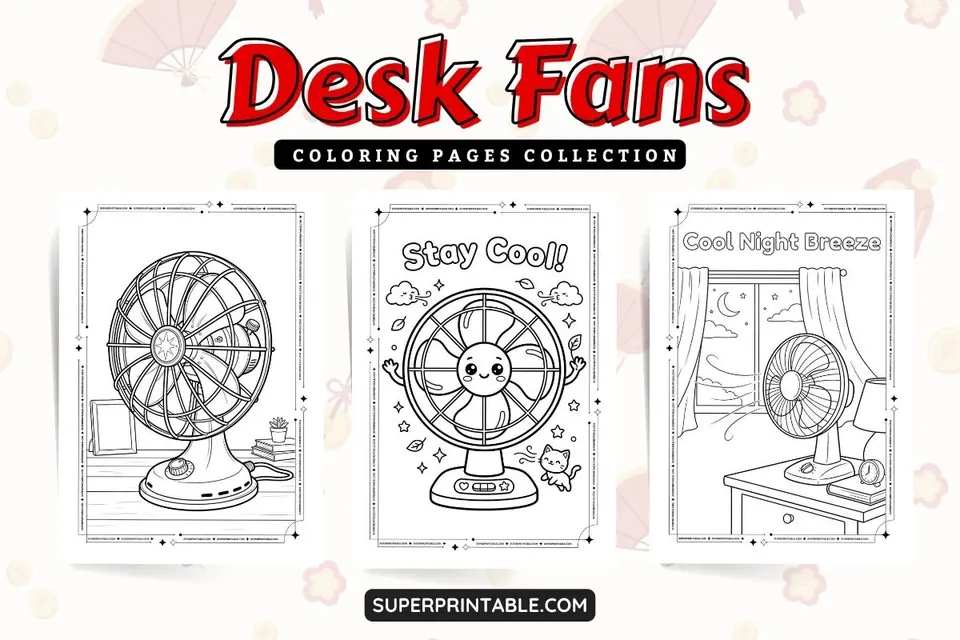 20+ Desk Fans Coloring Pages Feature Image