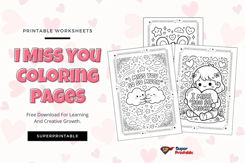 20+ I Miss You Coloring Pages Feature Image