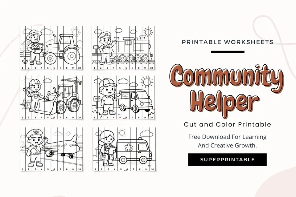 22+ Community Helper Cut and Color Feature Image