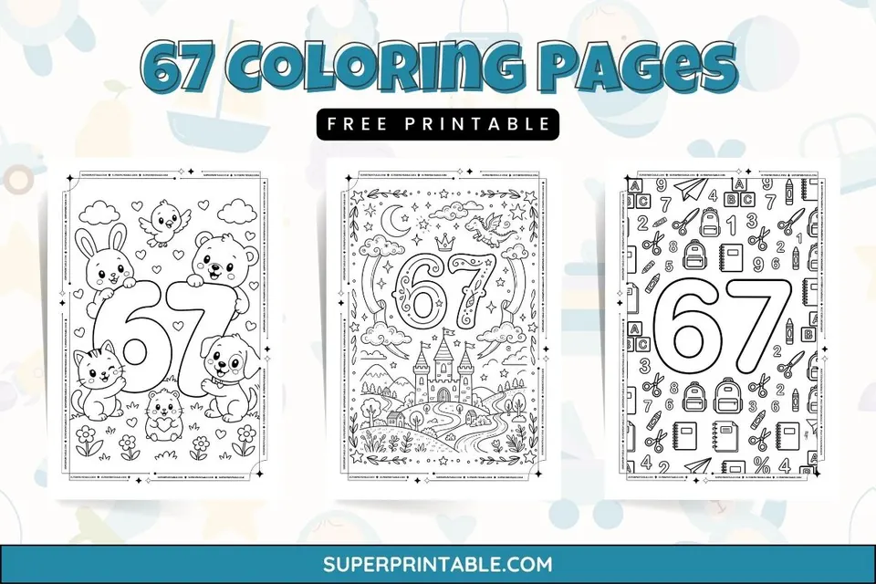 25+ 67 Coloring Pages Feature Image