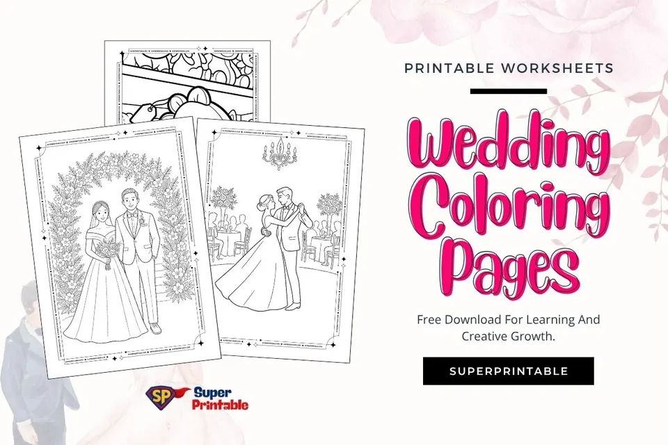 25+ Wedding Coloring Pages