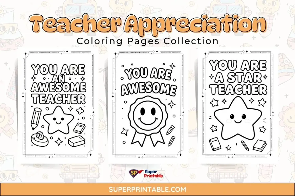35+ Teacher Appreciation Coloring Pages Feature Image