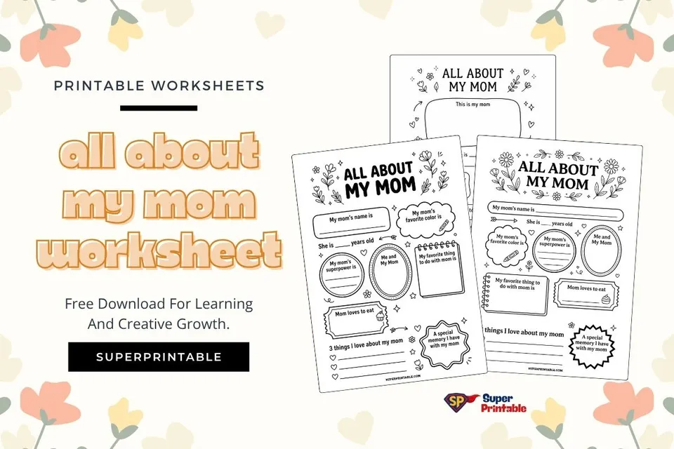 All About My Mom Worksheet Feature Image