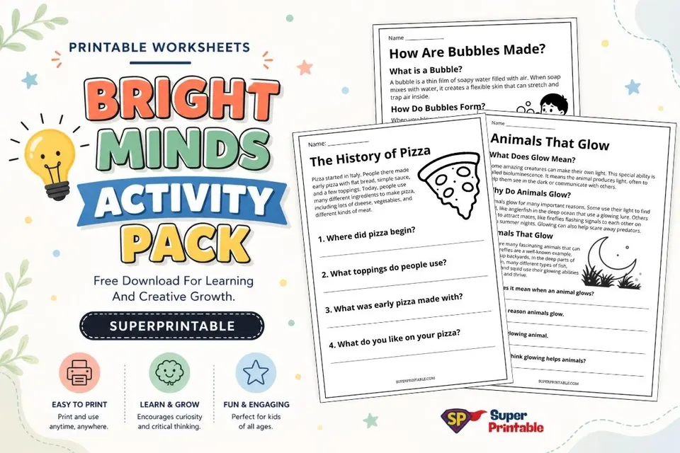 Bright Minds Activity Pack Feature Image