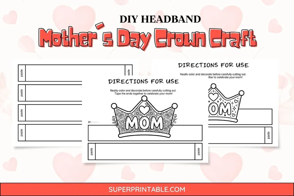 DIY Headband Mother's Day Crown Craft Feature Image
