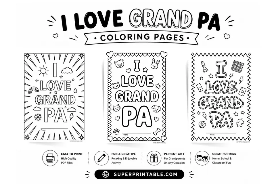 10+ I Love Grand Pa Coloring Pages