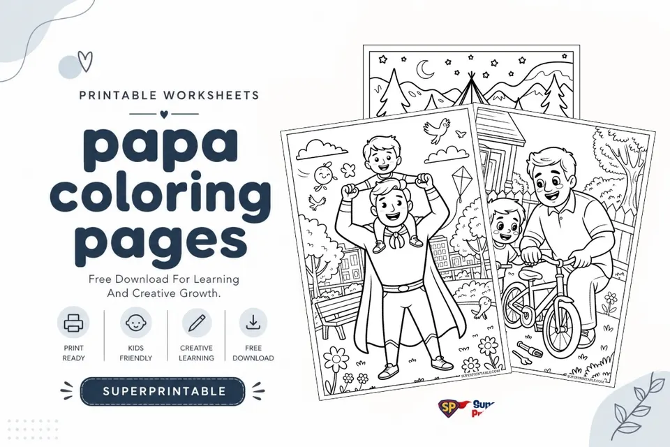 Papa Coloring Pages Feature Image