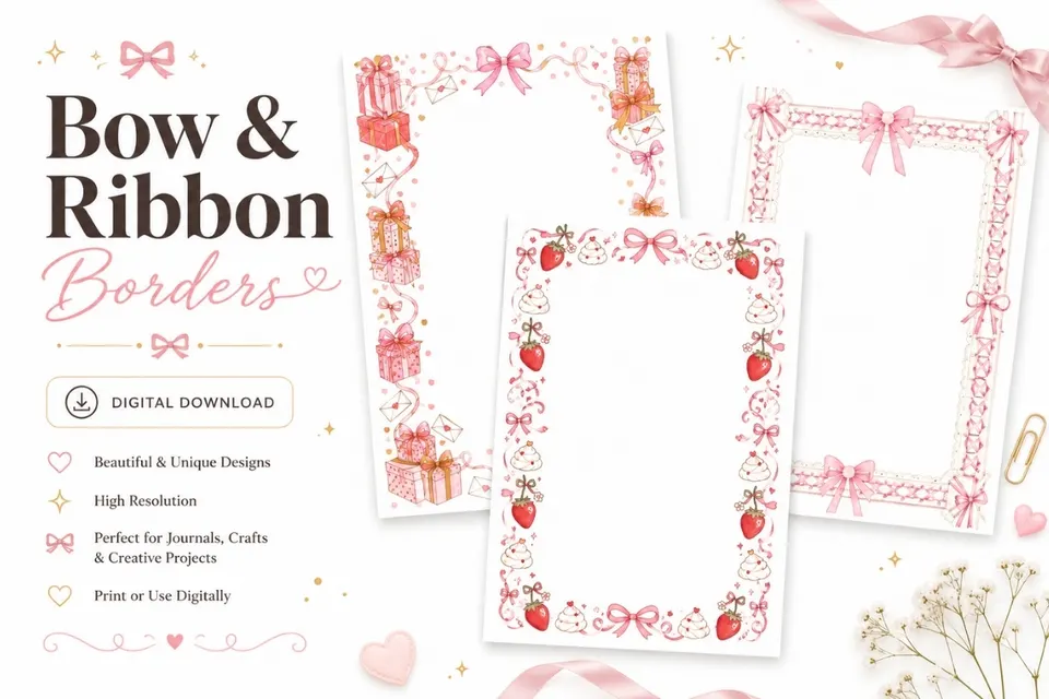 12+ Bow and Ribbon Borders Feature Image