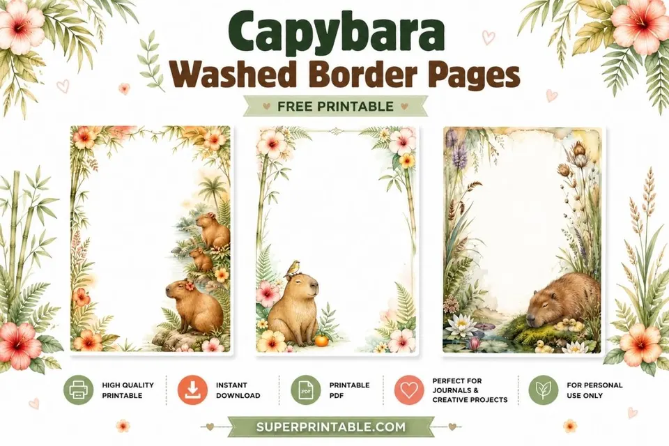 12+ Capybara Washed Border Pages Feature Image