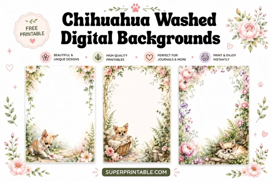 12+ Chihuahua Washed Digital Backgrounds Feature Image