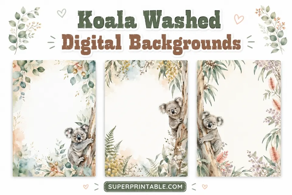 12+ Koala Washed Digital Backgrounds Feature Image