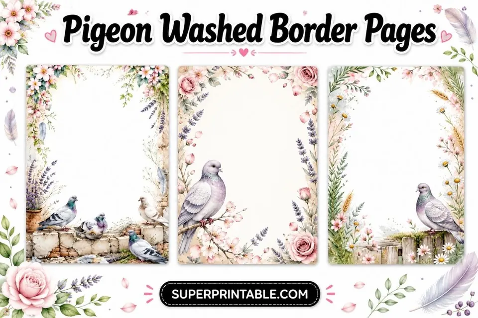 12+ Pigeon Washed Border Pages Feature Image