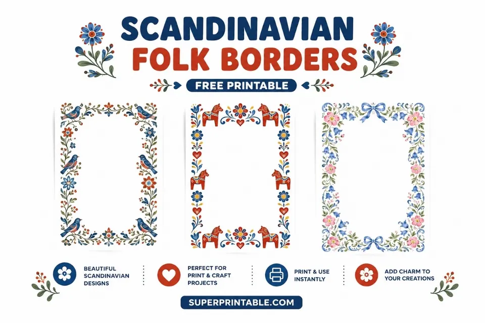 12+ Scandinavian Folk Borders Feature Image