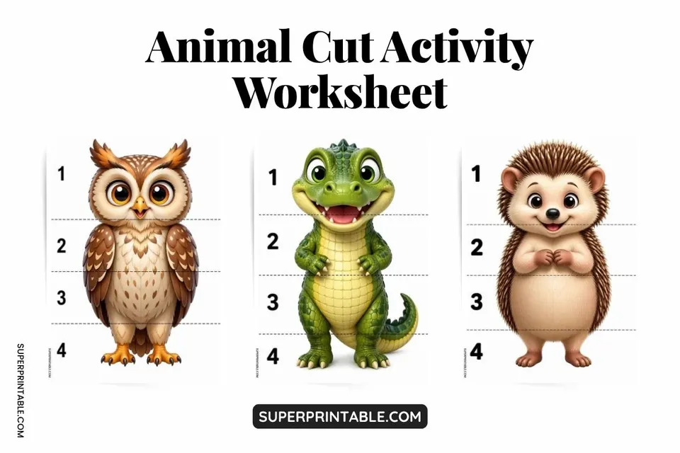 15+ Animal Cut Activity Worksheet Feature Image