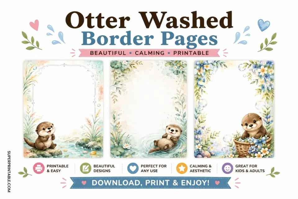 15+ Otter Washed Border Pages Feature Image