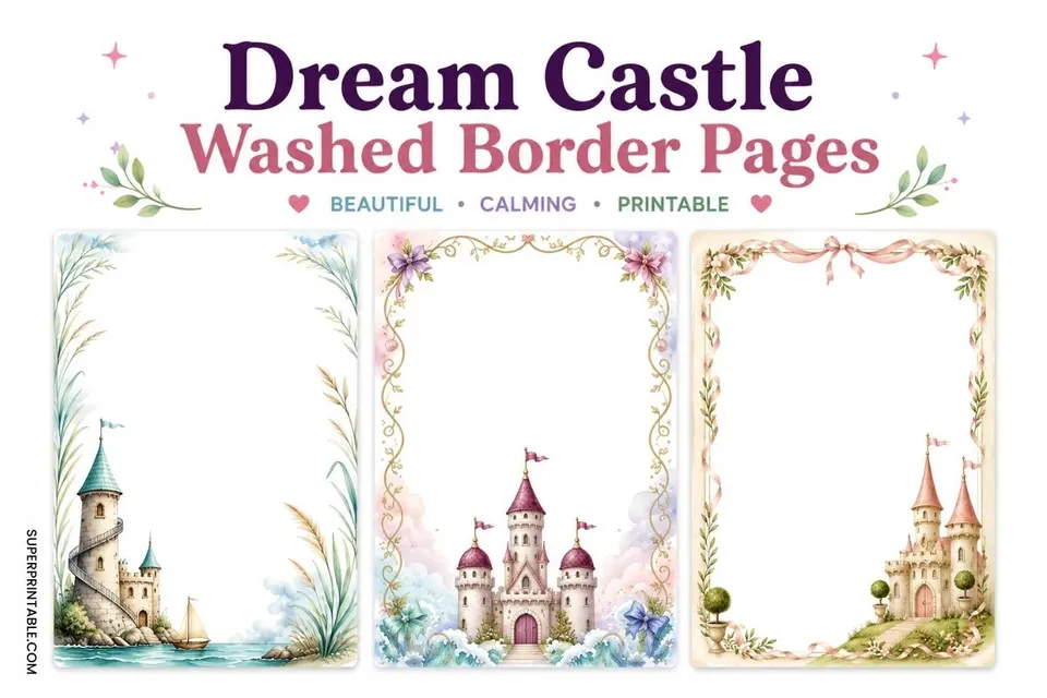 20 Dream Castle Washed Border Pages Feature Image