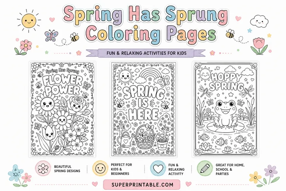 20 Spring Has Sprung Coloring Pages Feature Image