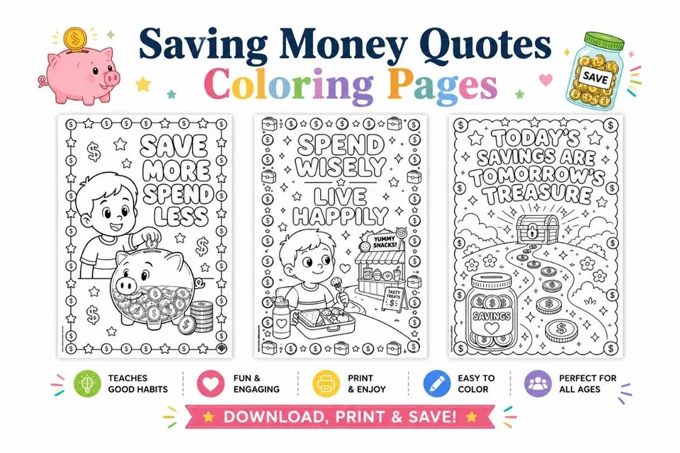 28+ Saving Money Quotes Coloring Pages