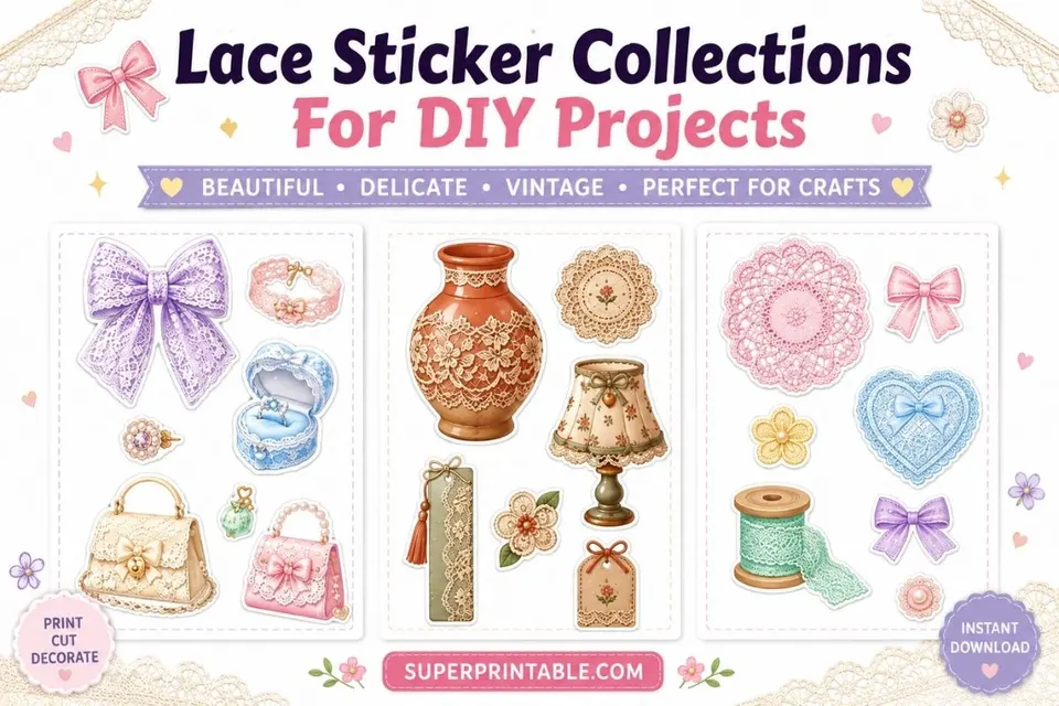 30 Lace Sticker Collections For DIY Projects Feature Image