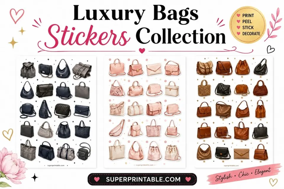10+ Luxury Bags Stickers Collection Feature Image