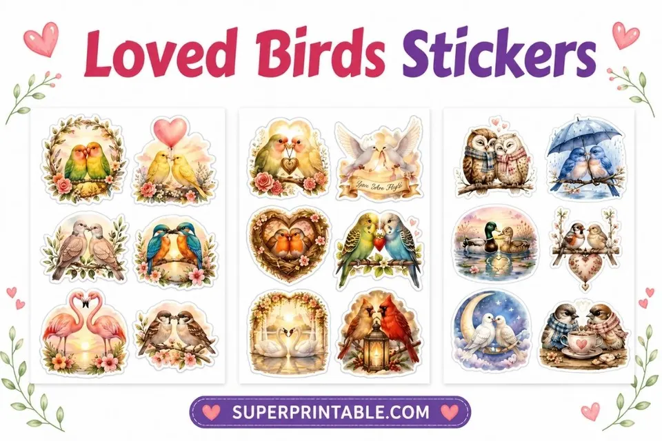 12+ Loved Birds Stickers Feature Image