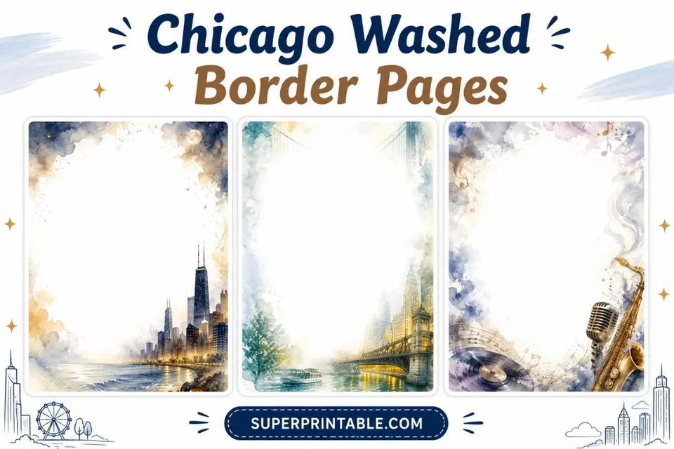 15+ Chicago Washed Border Pages Feature Image