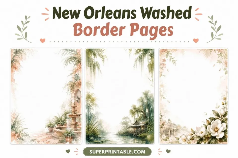 15+ New Orleans Washed Border Pages Feature Image