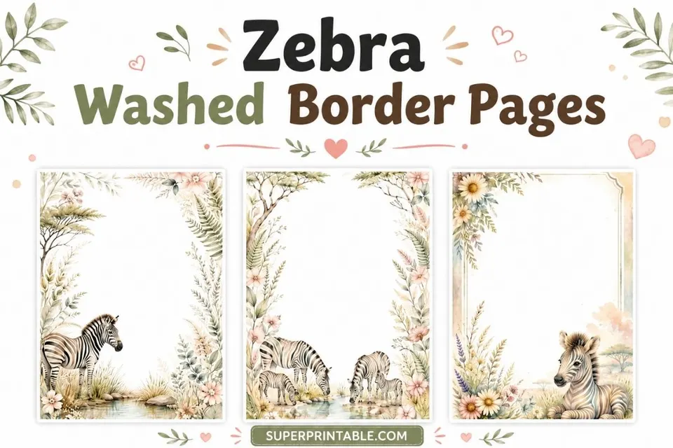 15+ Zebra Washed Border Pages Feature Image