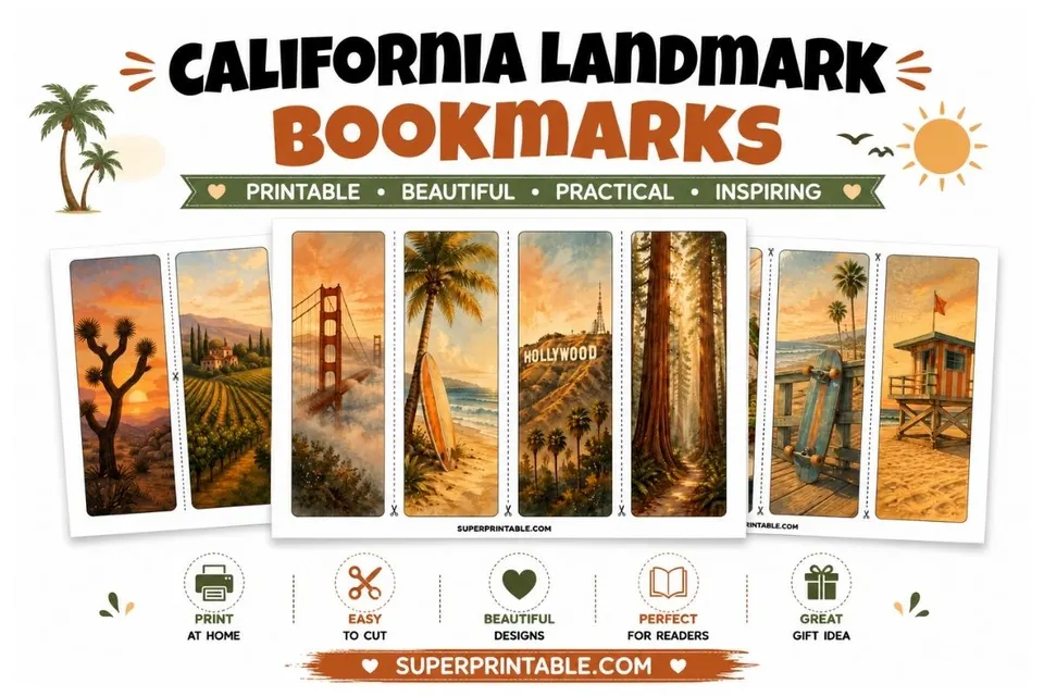 16 California Landmark Bookmarks Feature Image
