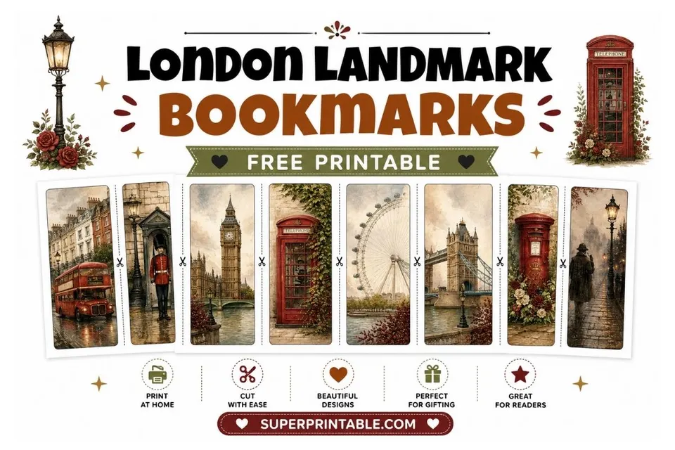 16 London Landmark Bookmarks Feature Image