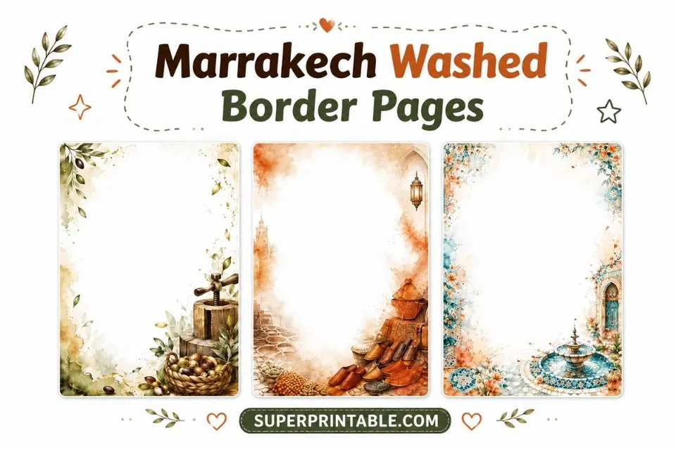 19 Marrakech Washed Border Pages