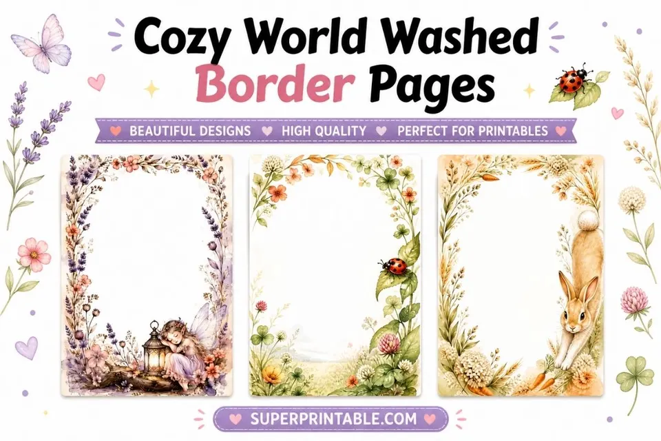 20+ Cozy World Washed Border Pages Feature Image