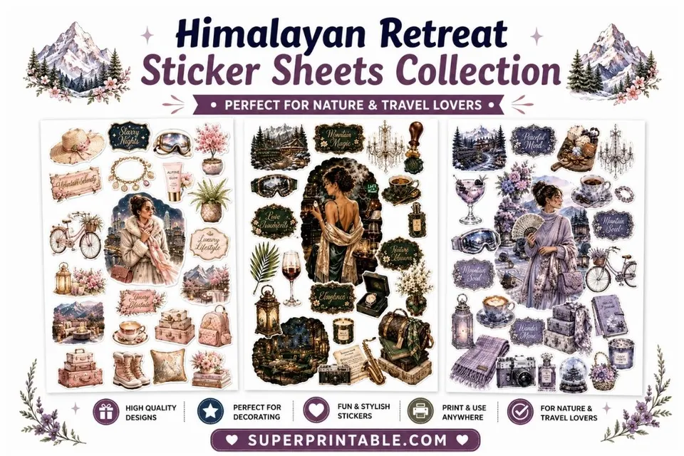 20 Himalayan Retreat Sticker Sheets Collection Feature Image
