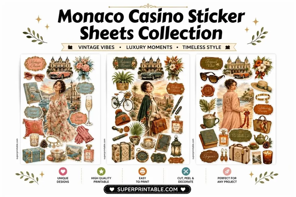20+ Monaco Casino Sticker Sheets Collection Feature Image