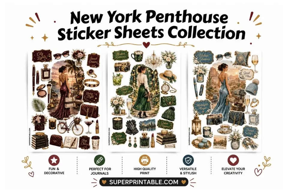 20 New York Penthouse Sticker Sheets Collection Feature Image