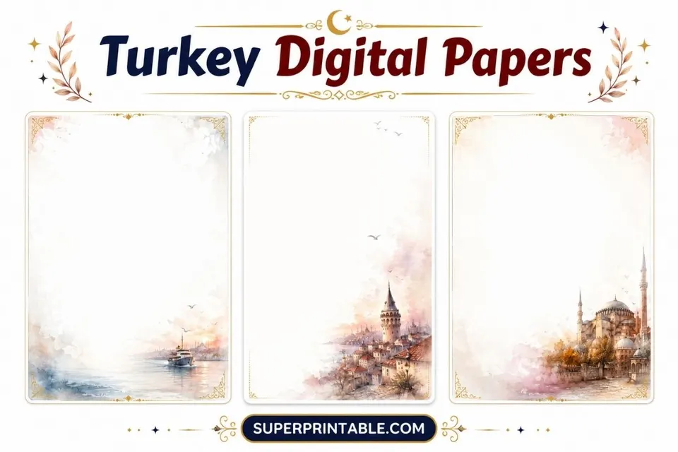 20 Turkey Digital Papers Feature Image