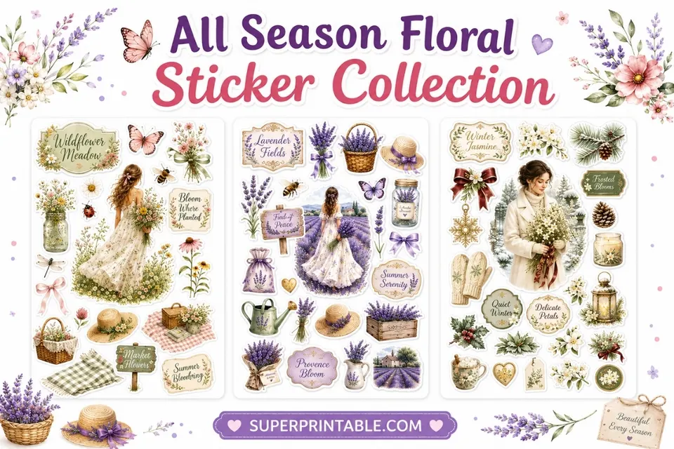 All Season Floral Sticker Collection Feature Image