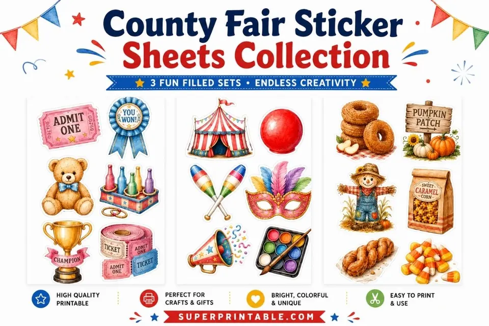 10+ County Fair Sticker Sheets Collection Feature Image