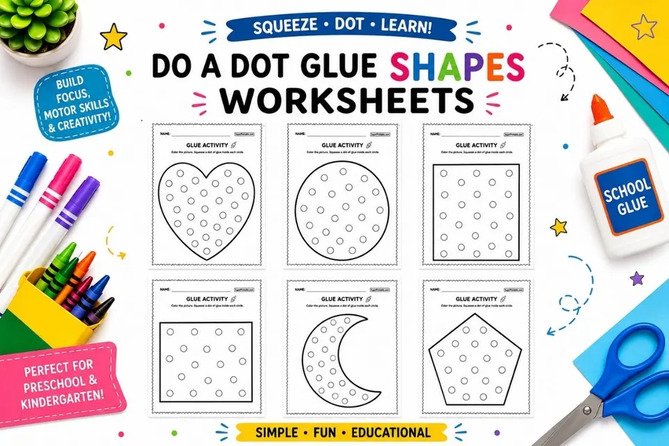 10+ Do A Dot Glue Shapes Worksheets Feature Image