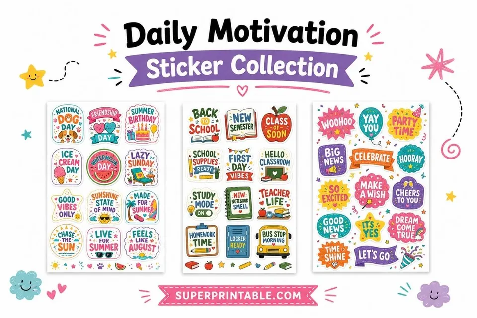 10+ Free Daily Motivation Sticker Collection Feature Image