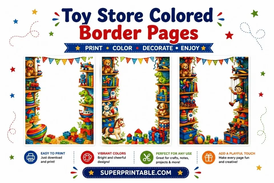 10+ Toy Store Colored Border Pages Feature Image