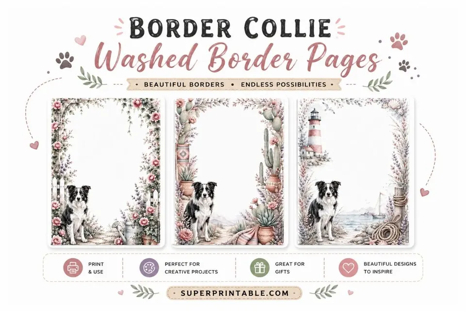 12+ Border Collie Washed Border Pages Feature Image