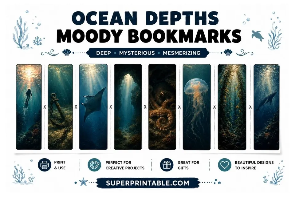 16 Ocean Depths Moody Bookmarks Feature Image