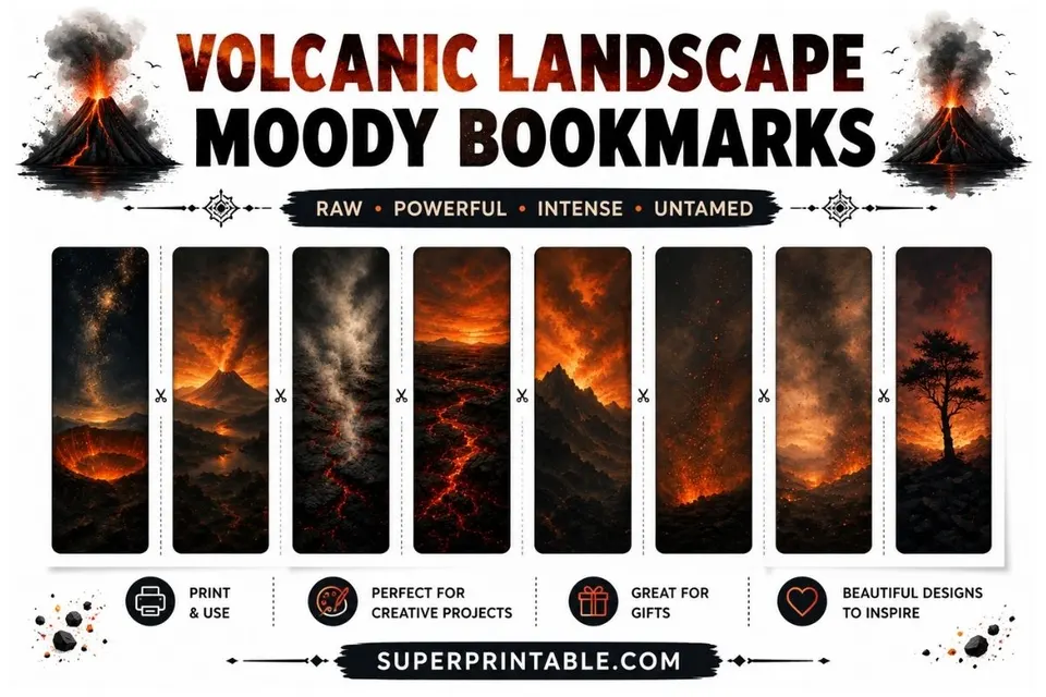 16 Volcanic Landscape Moody Bookmarks Feature Image