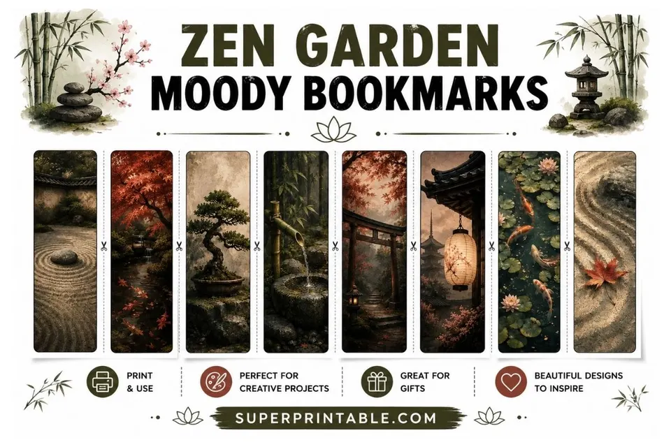 16 Zen Garden Moody Bookmarks Feature Image