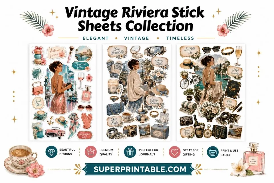 20 Vintage Riviera Stick Sheets Collection Feature Image